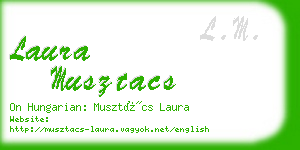 laura musztacs business card